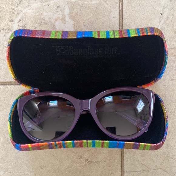 Moda International Accessories - Moda International Dark Purple Sunglasses & Hard Shell Case